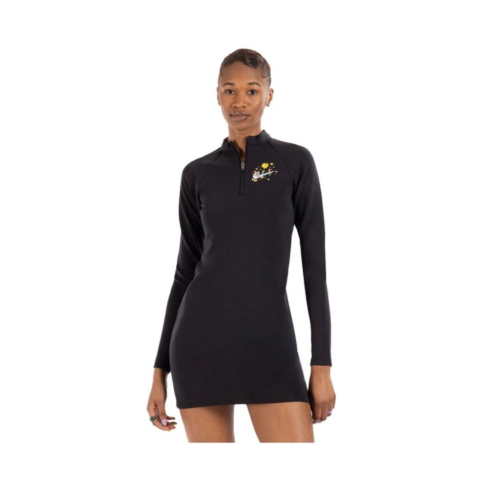 NIKE Women's Dress Small Sportswear Essential Logo Twist Black Swoosh Sporty